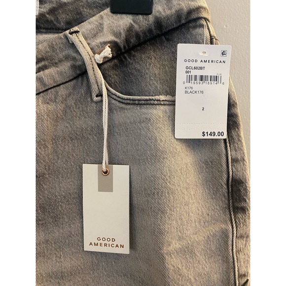 Good American good classic low distressed grey size 2/25 0016 - Picture 5 of 9